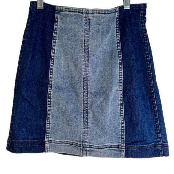 PacSun Dresses & Skirts - PacSun Womens (24) XS Retro Denim Patchwork Colorblocked Streetwear Mini Skirt